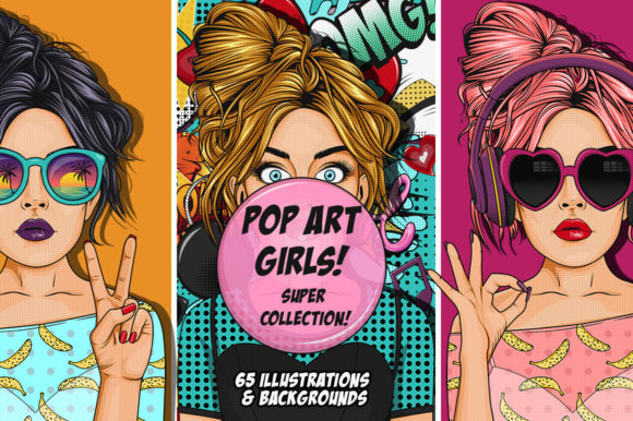 Download Comic Style Pop Art Girls - Premium Resources